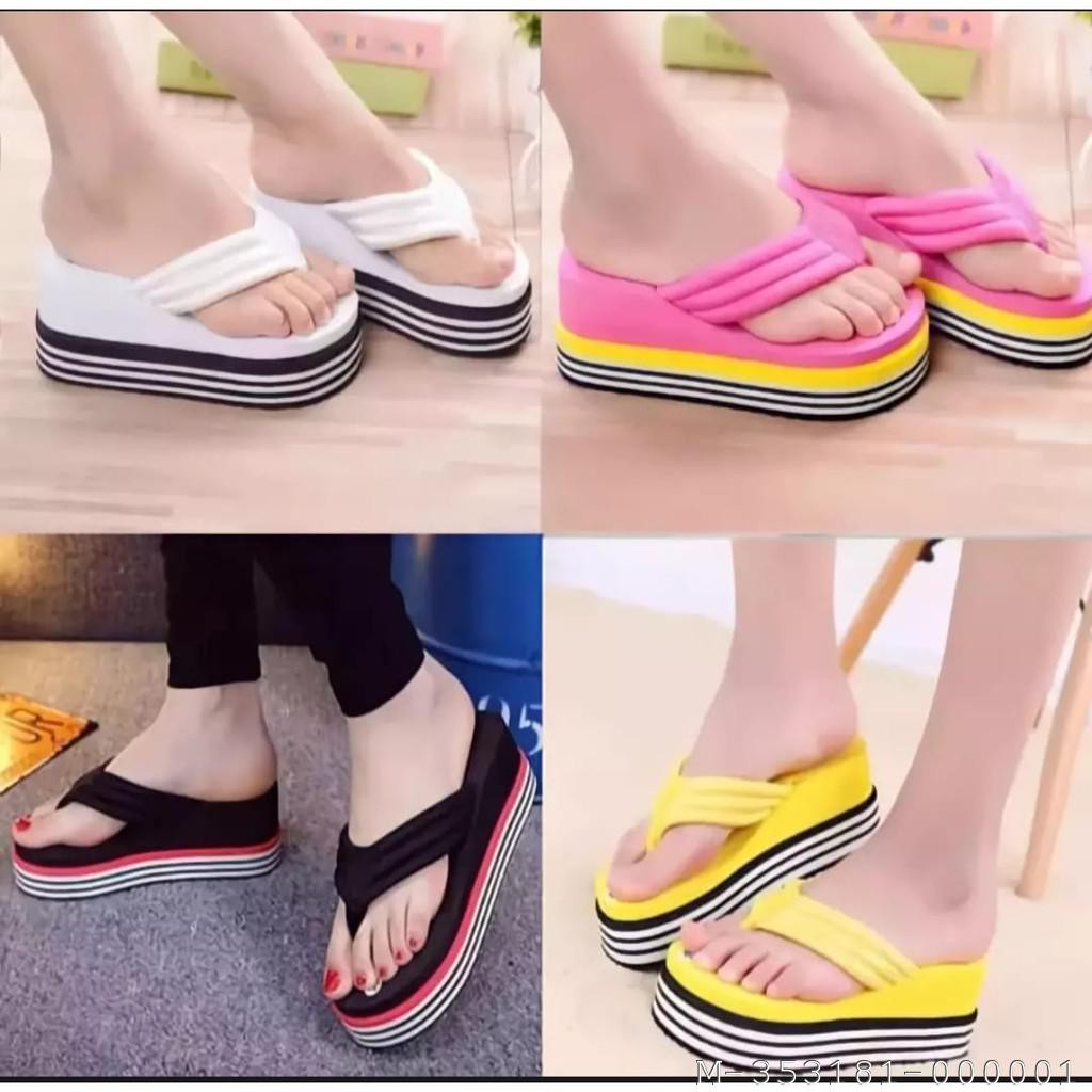 SANDAL SPON WANITA WARNA-WARNI