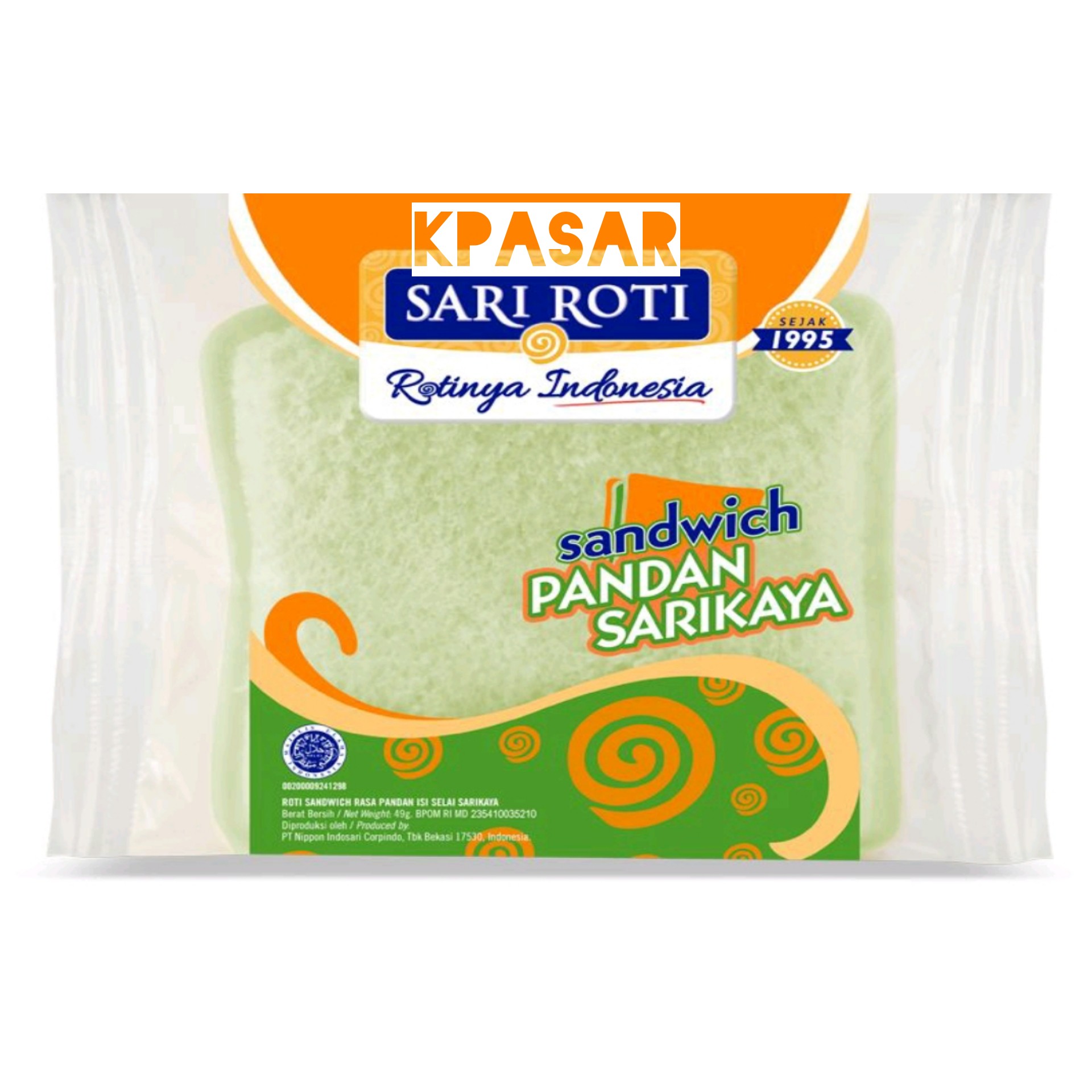 SARI ROTI SANDWICH RASA PANDAN SIRIKAYA