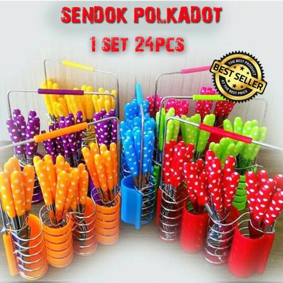 SENDOK SET POLKADOT ISI 24 PCS