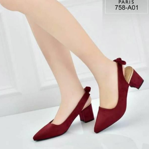 SEPATU HEELS TALI PITA BELAKANG