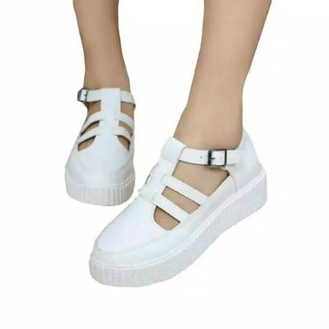 SEPATU SANDAL LOLLY WHITE DAN HITAM