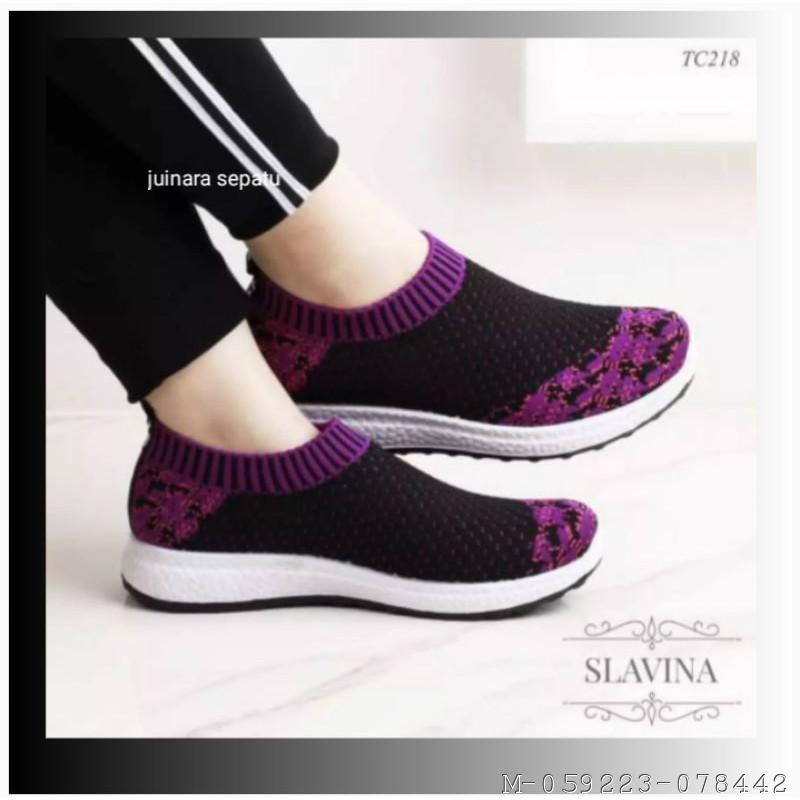 SEPATU SLIP ON WANITA BUNGA 2