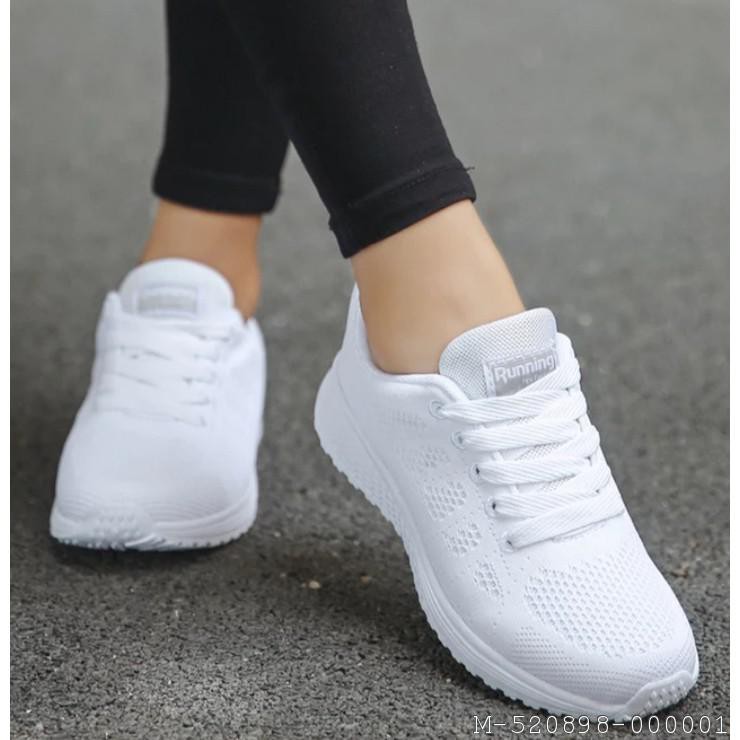 SEPATU SNEAKER OLAHRAGA WANITA PUTIH