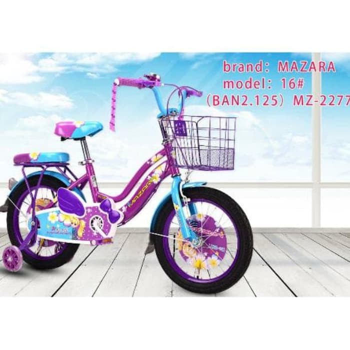 SEPEDA ANAK MODEL 16 BAN2125 MZ-2277 MERK MAZARA PER UNIT