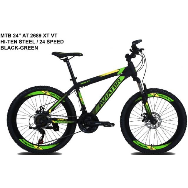 SEPEDA AVIATOR TIPE MTB 26 AT 2689  XT HI-TEN STEEL  24 SPEED MERK A