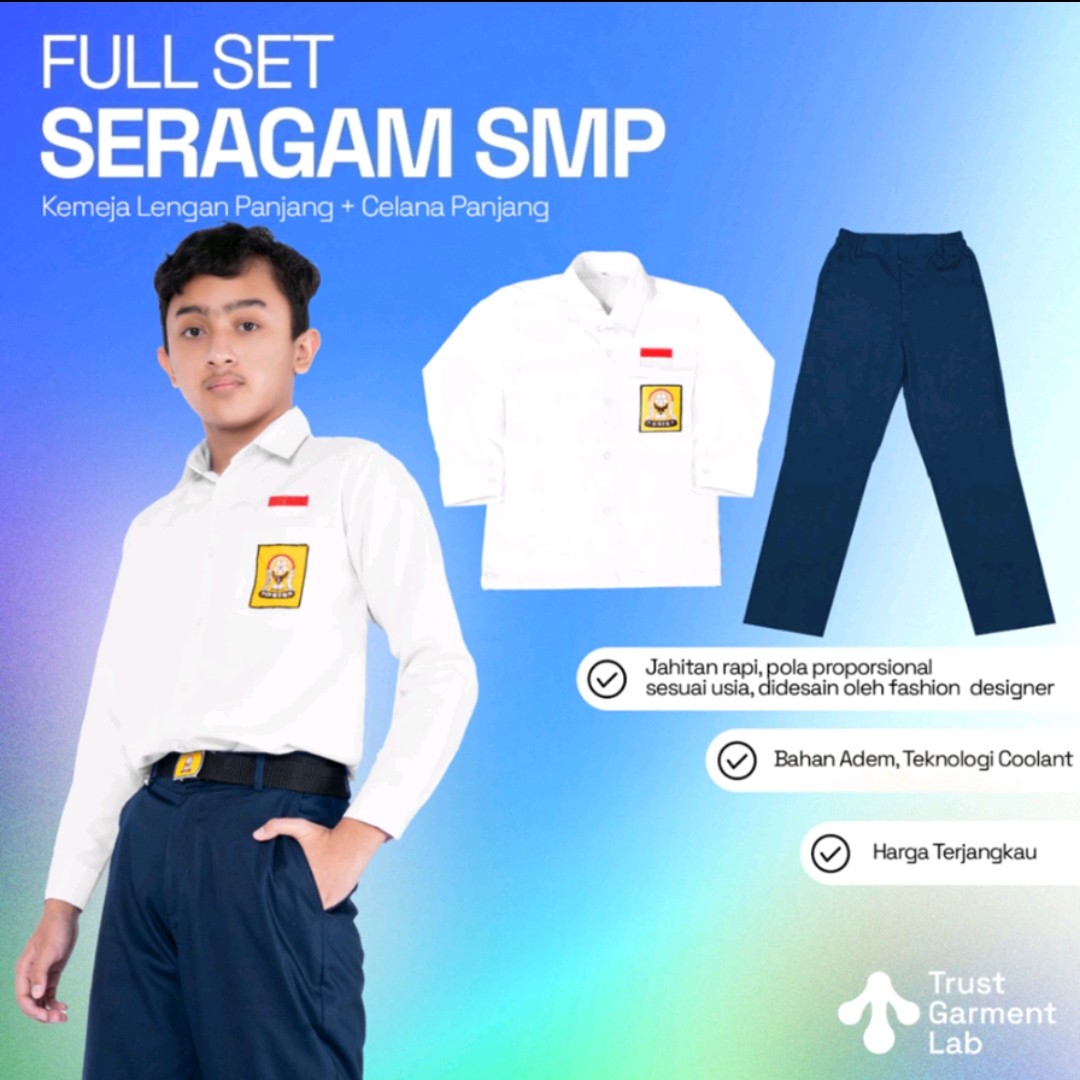 SERAGAM Putih biru utk SMP