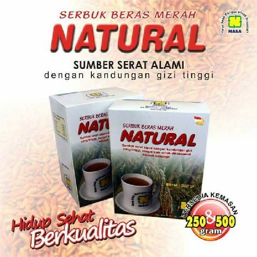 SERBUK BERAS MERAH NATURAL 250gr