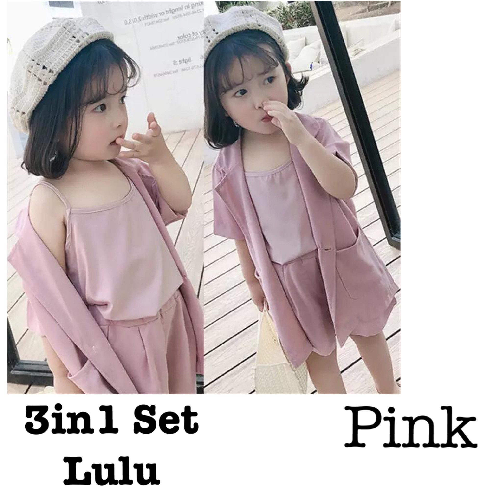 SET - AP LULU KIDS 3IN1 KISARAN USIA 7-8TAHUN