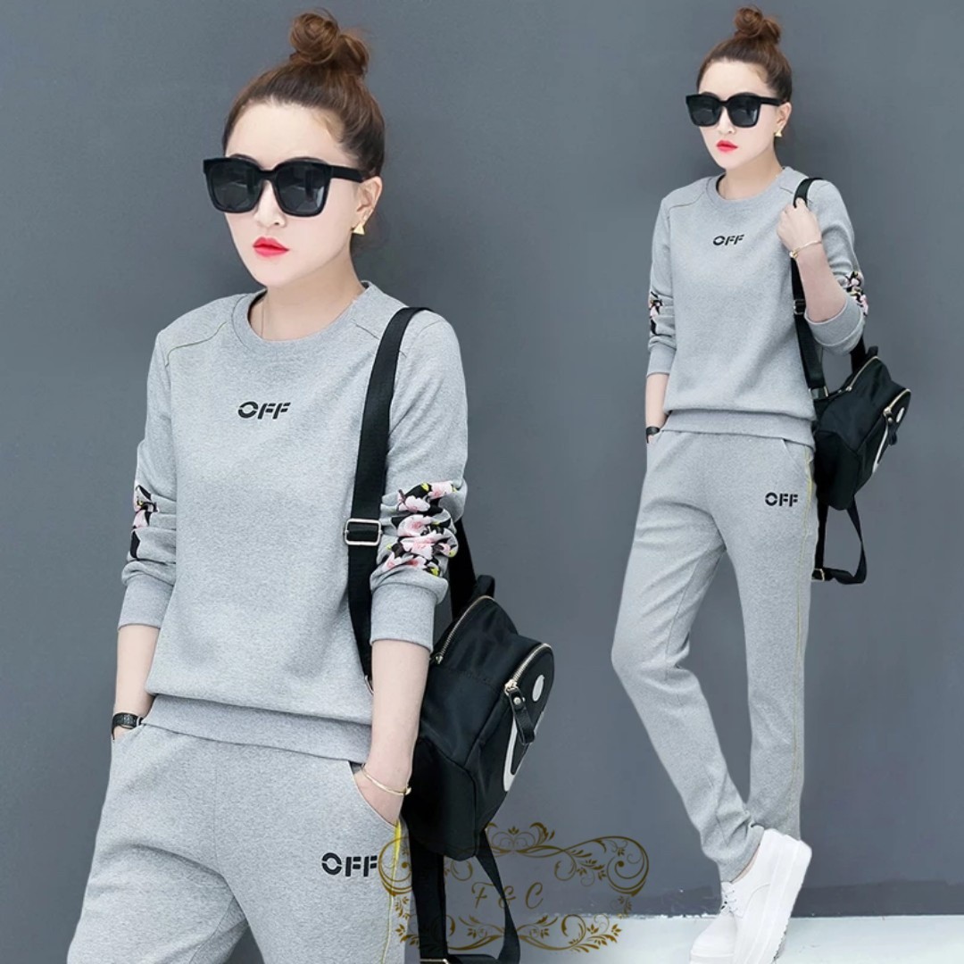 SET -AN SET OFF WARNA ABU FIT L