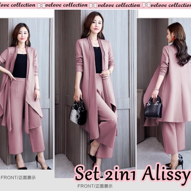 SET 2IN1 CARDI ALISSYA DUSTY