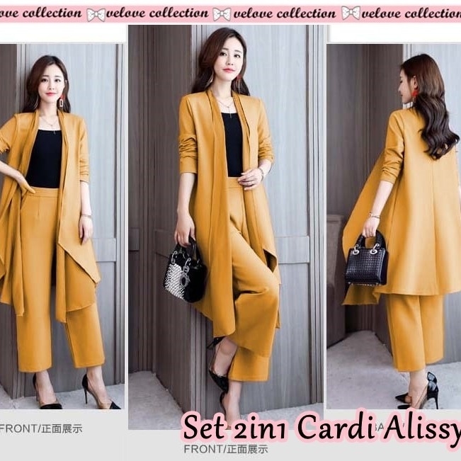 SET 2IN1 CARDI ALISSYA MUSTARD