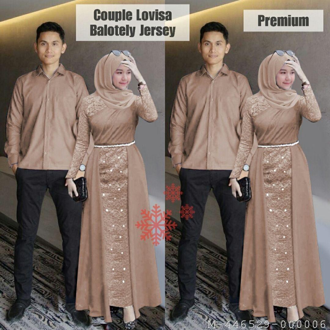 SETELAN COUPLE CREM MINIMALIS VELVET