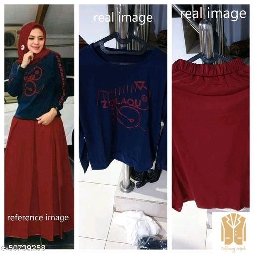 SETELAN WANITA POLKA SIGNIA SET KULOT ED-Maroon 2