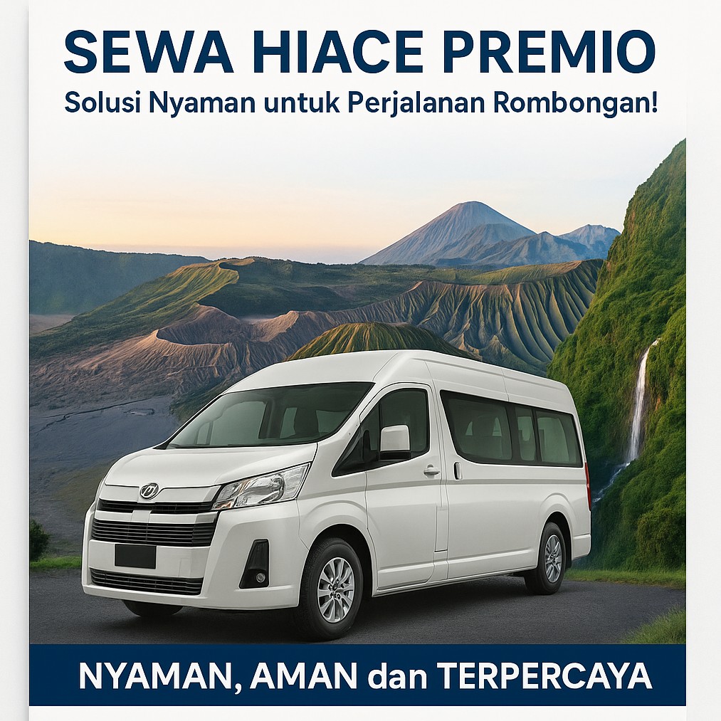 SEWA HIACE PREMIO BANDARA LOMBOK