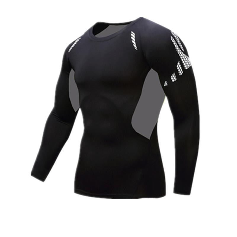 SHAN Professional Men Compression Fitness Long Sleeve PRO Sport Quick