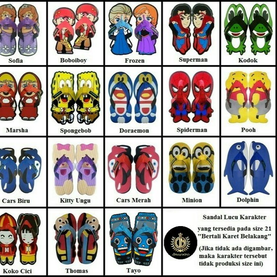 SIZE 21 Sandal Sancu - Sandal Lucu Karakter