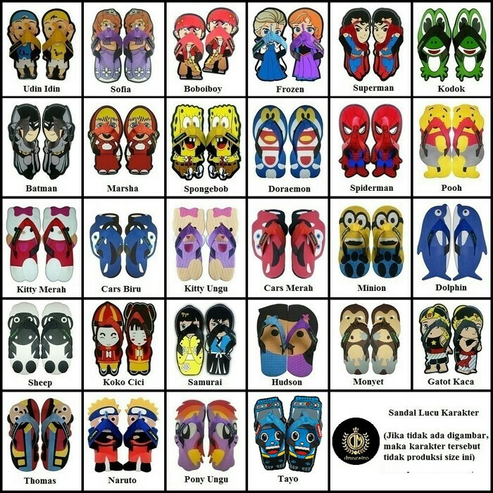 SIZE 24 Sandal Sancu - Sandal Lucu Karakter