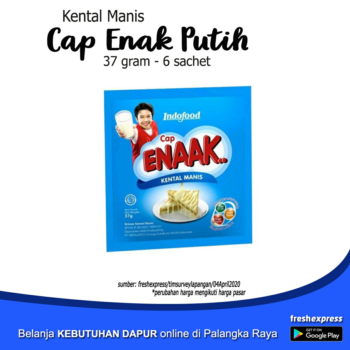 SKM Cap Enak Putih 37 Gram - 6 Sachet