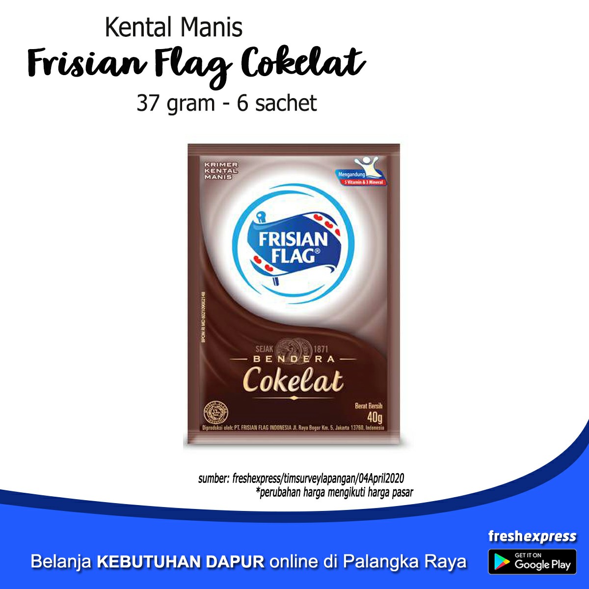 SKM Frisian Flag Cokelat 37 Gram - 6 Sachet