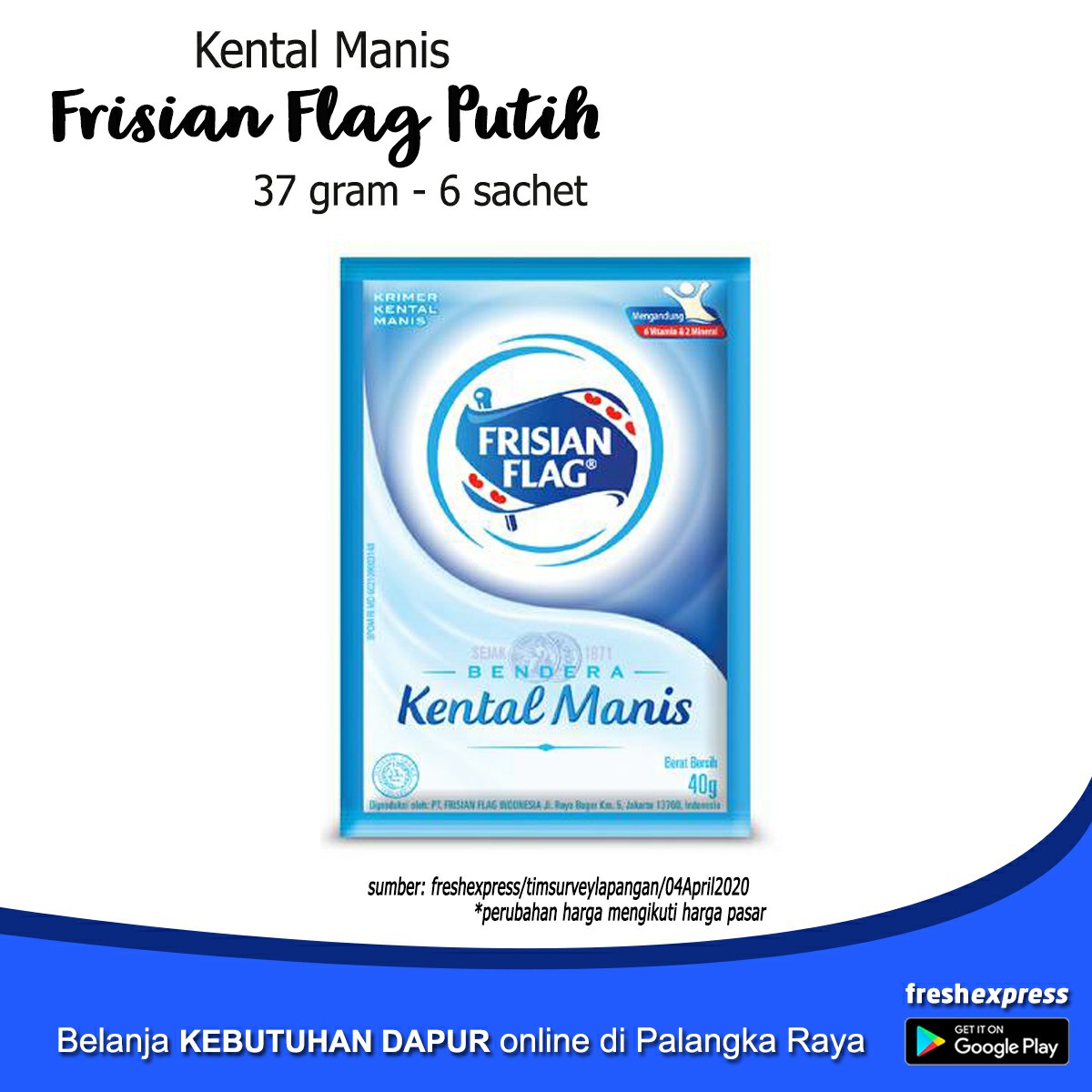 SKM Frisian Flag Putih 37 Gram - 6 Sachet