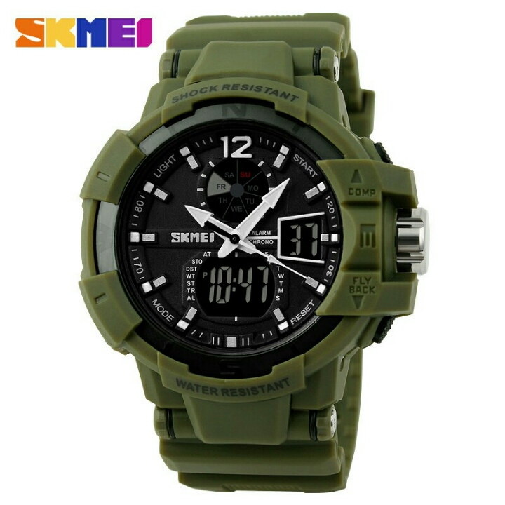 SKMEI Jam Tangan Digital Analog Pria Army NB15EMWS04AGH D15