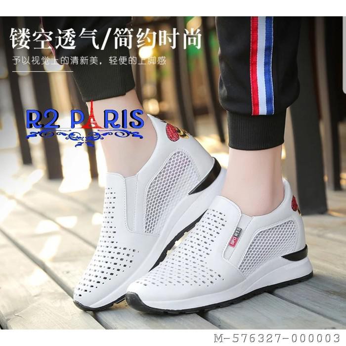 SLIP ON WEDGES WANITA JARING 2