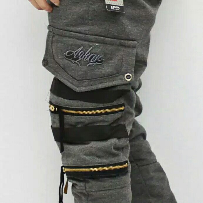 SMTH Celana Jogerpant Pria  Celana Joger Double Zipper  Celana 4
