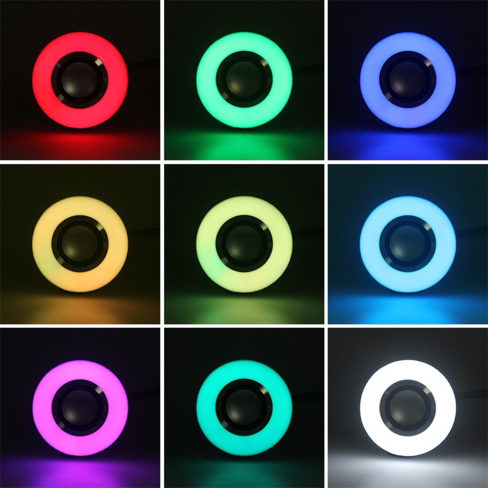 SPEAKER BLUETOOTH WIRELESS LAMPU MUSIC LED RGB 4