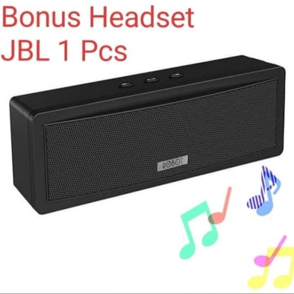 SPEAKER BT MUSIC BLUETOOTH ROBOT RB430 ORIGINAL 100 - HITAM
