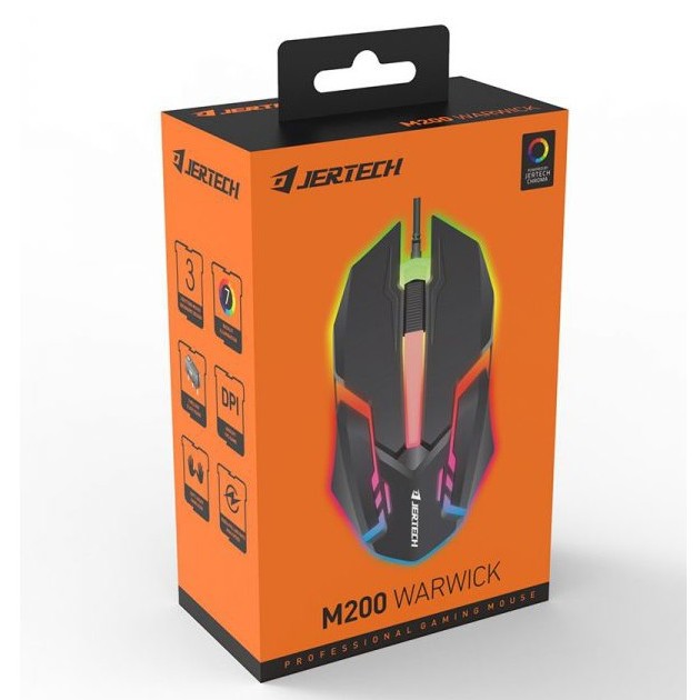 ST - BAYAR DI TEMPAT MOUSE GAMING JERTECH LAMPU RGB M200 - KIT 3