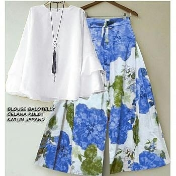 ST KULOT ASIFA BLUE ATASAN PUTIH 