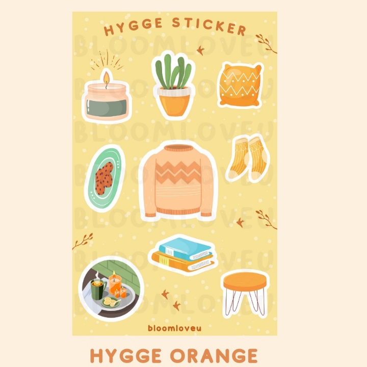 STICKER SHEET HYGGE  BACA DESKRIPSI