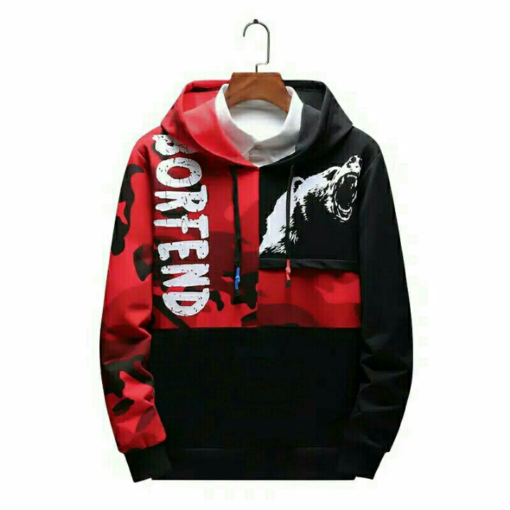 SWEATER BORFEND HITAM MERAH