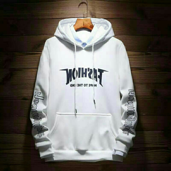 SWEATER HOODIE FASHION PUTIH