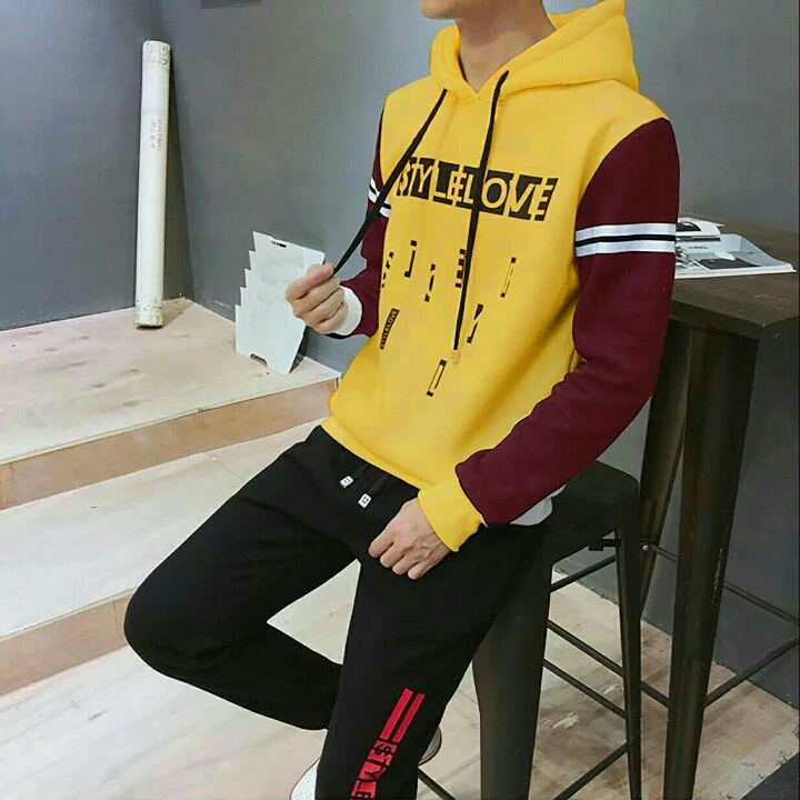 SWEATER HOODIE FULHAM KUNING