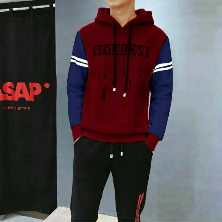 SWEATER HOODIE FULHAM MAROON