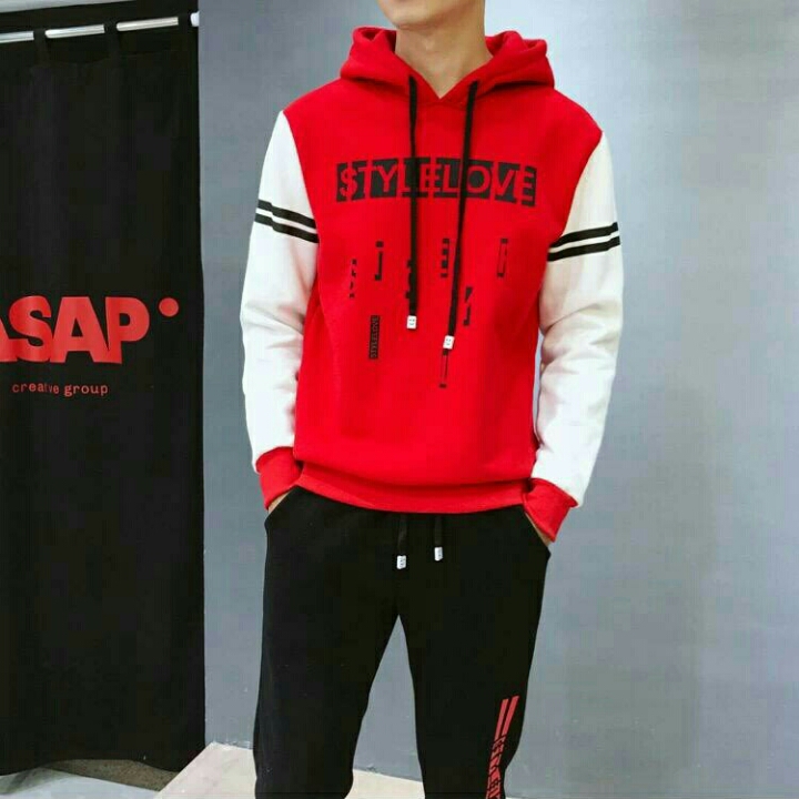 SWEATER HOODIE FULHAM MERAH