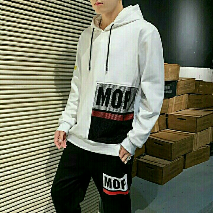 SWEATER HOODIE MOP PUTIH