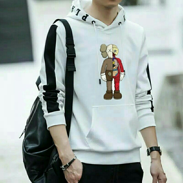 SWEATER HOODIE NIQLO PUTIH