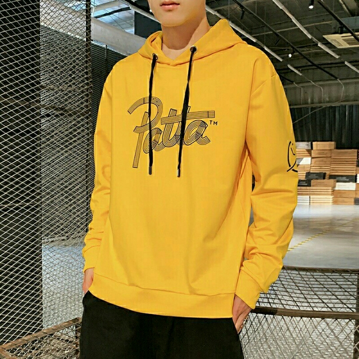 SWEATER HOODIE PAUTA MUSTARD