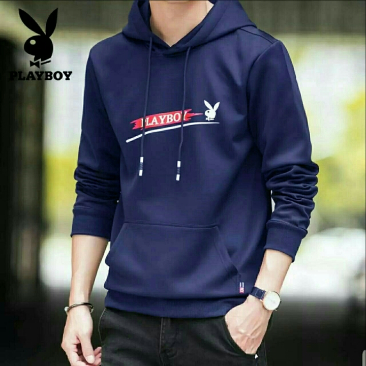 SWEATER HOODIE PLAYBOY NAVY