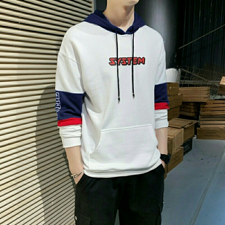 SWEATER HOODIE SYSTEM PUTIH