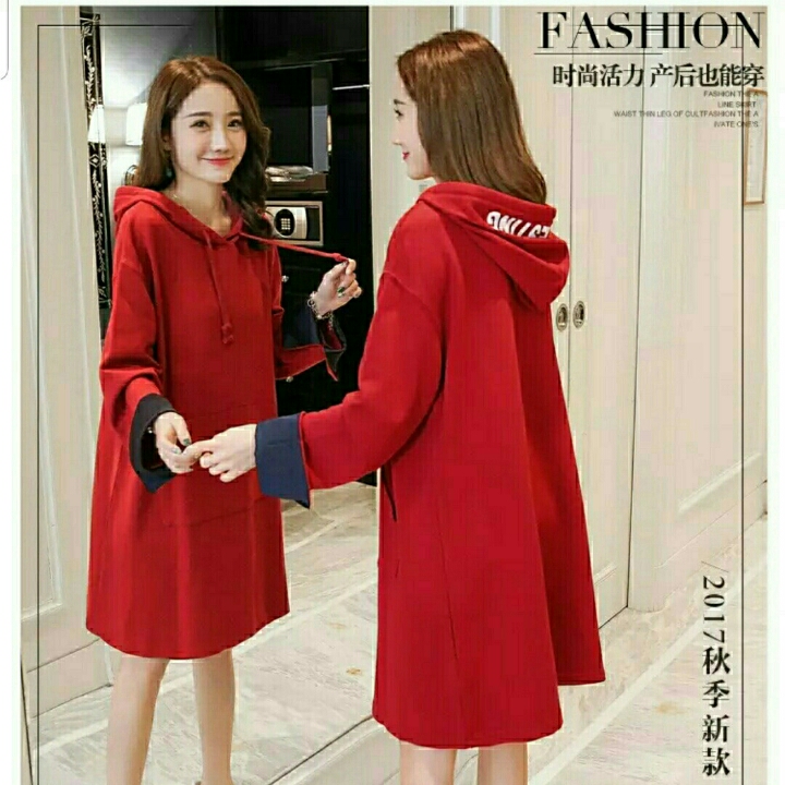 SWEATER HOODIE TERE MERAH
