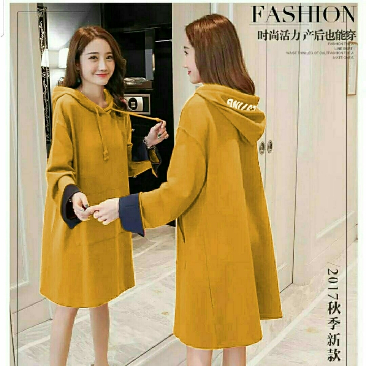 SWEATER HOODIE TERE MUSTARD