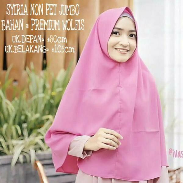 SYIRIA JUMBO NON PET PENGUIN SYARI HIJAB JILBAB KHIMAR INSTANT