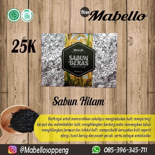 Sabun Beras Hitam Mabello