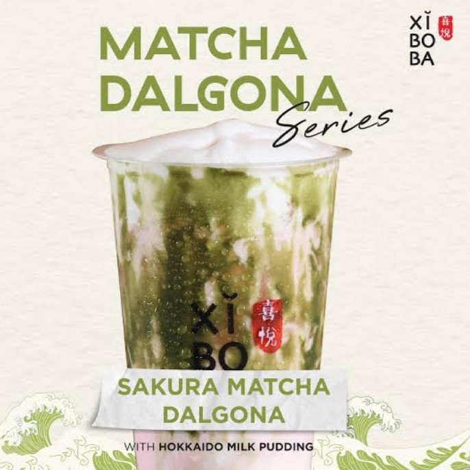 Sakura Matcha Dalgona
