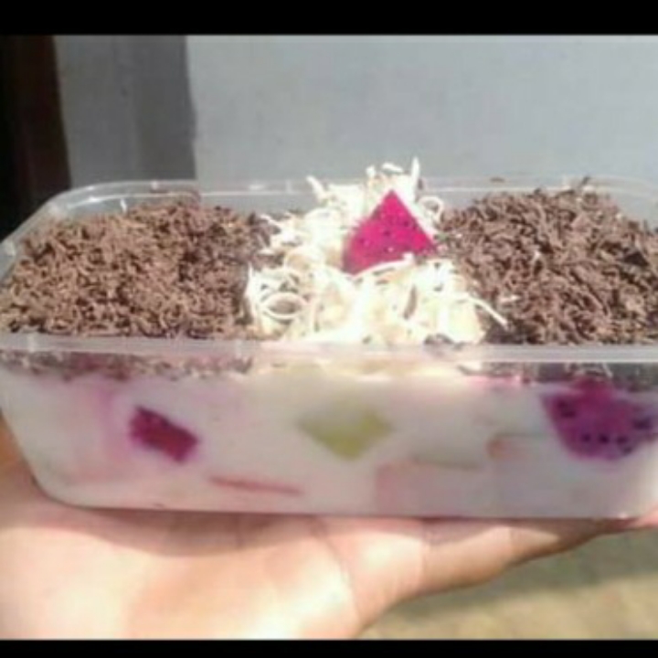 Salad Buah Box Toping Coklat 2