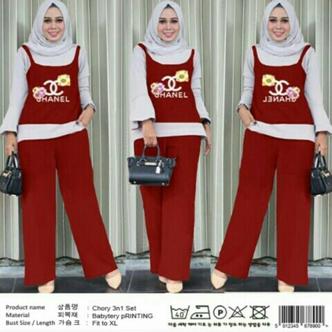 Sale  Baju Setelan Muslim Chori 3in1