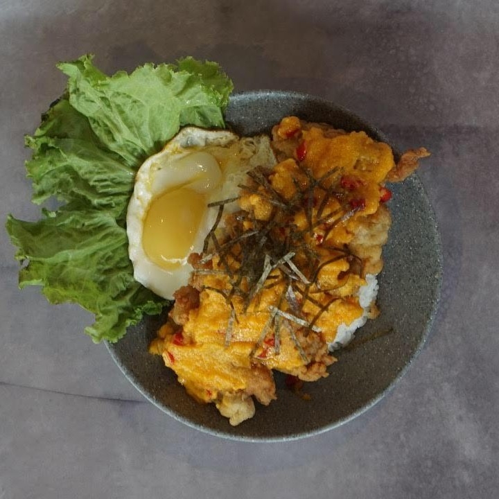 Salted Egg Chicken Or Dori Rice